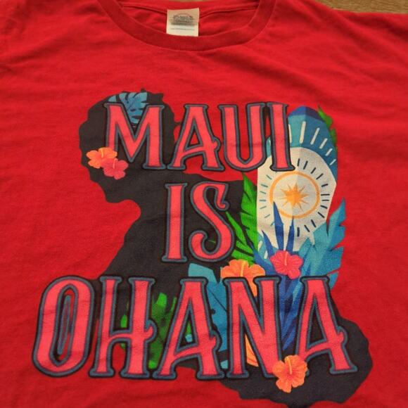 VTG Maui is Ohana Adult XL Shirt Hawaii Hawaiian Surf Tropical Flower Surfer - Picture 2 of 6